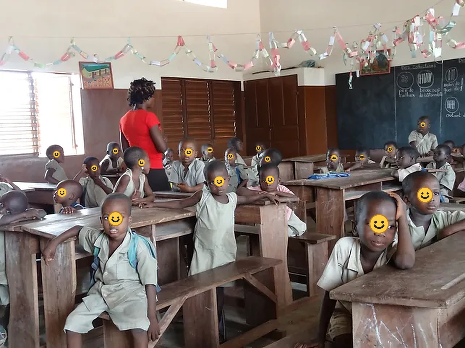 La salle de classe de l'orphelinat